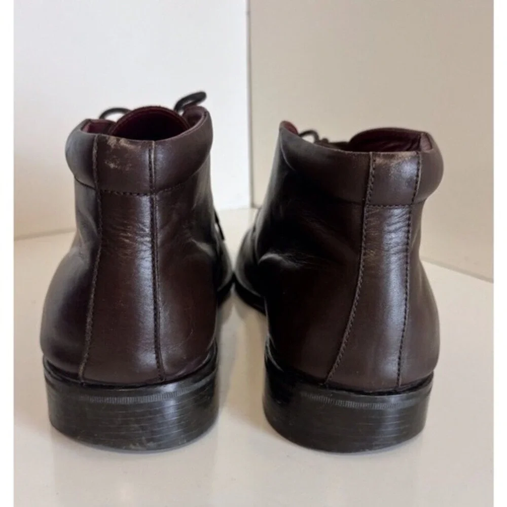 Bachrach Leather Chukka Boots Brown Lace Up Ankle Dress Shoes‎ 14 Preppy 48-05